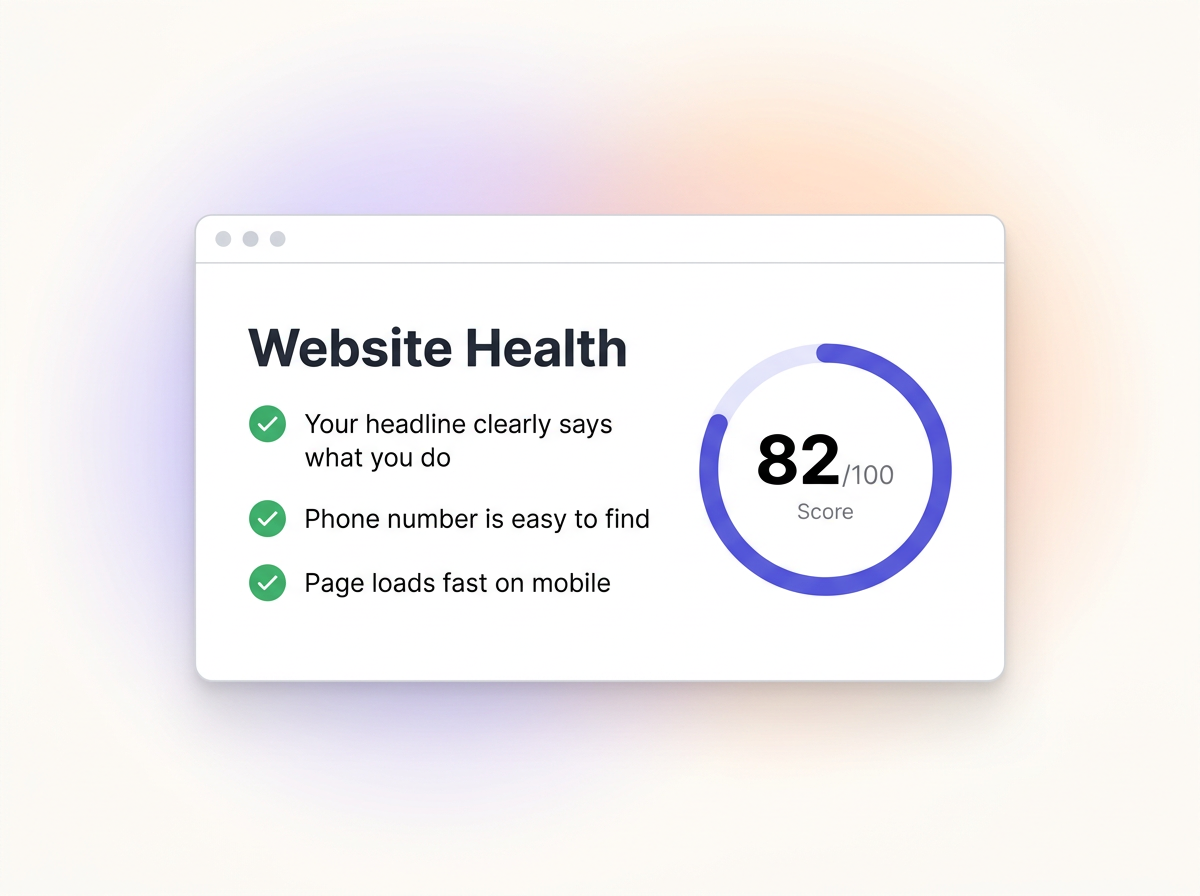 Small business owner reviewing her MySiteReview checklist on a laptop